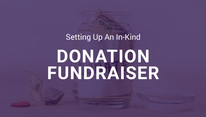 The title of the article: Setting up an in-kind donation fundraiser